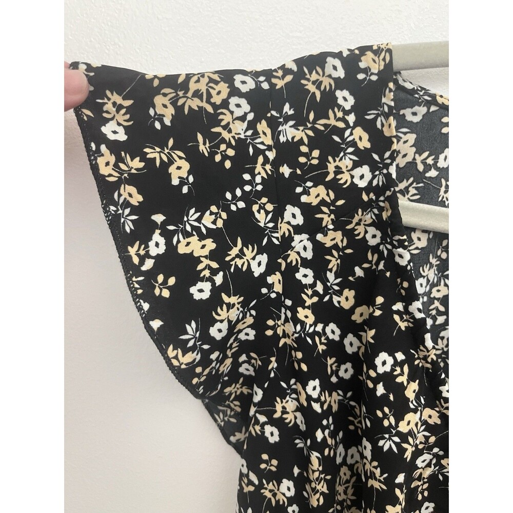 Dokotoo Women’s dress Scoop Neck Floral Large FLUTTER Sleeve Smocked Waist - Picture 12 of 14